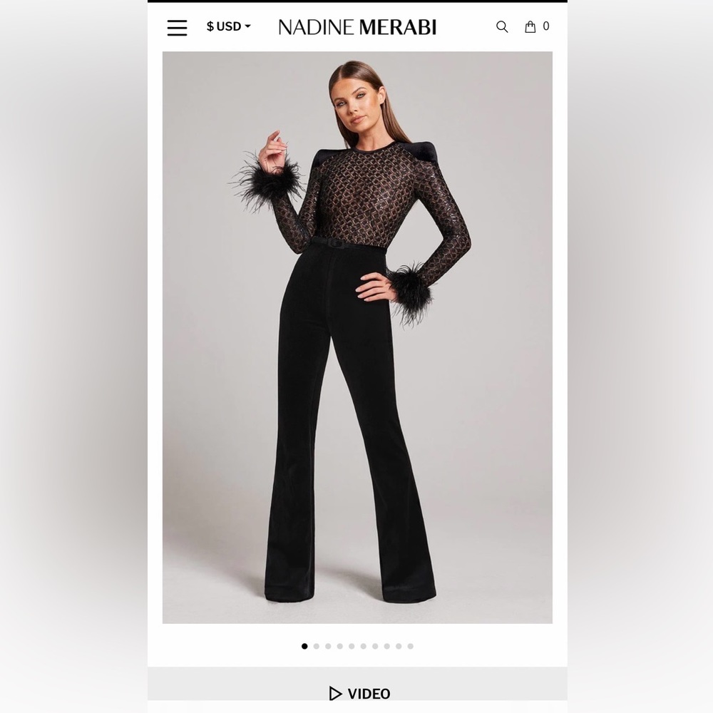 COPY - Nadine Merabi Monique black jumpsuit